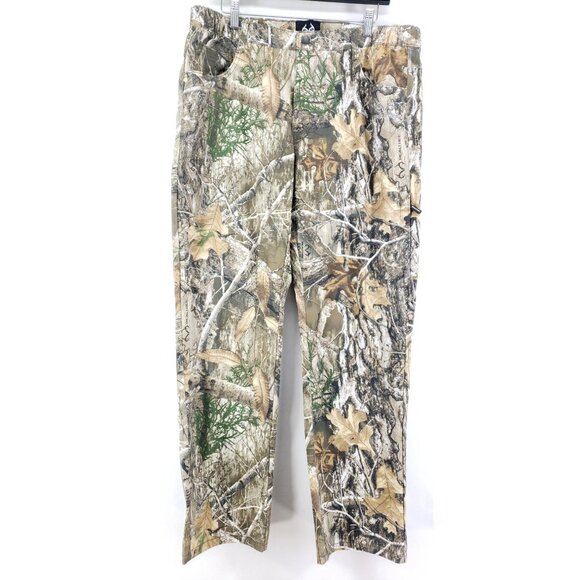Realtree Mens Camouflage Hunting Pants Size M (32-34) Twill Fabric Full Leg - Picture 1 of 10